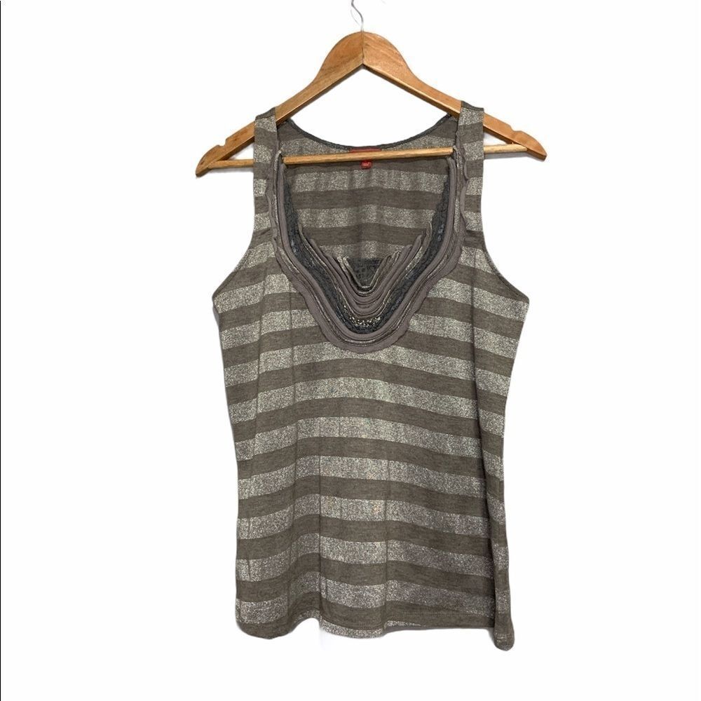 🚨 Anthropologie One September Sleeveless Stripes Top